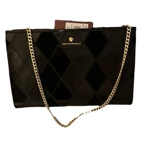 NWT Bruno Magli | Black leather Patchwork “Penelope” Bag